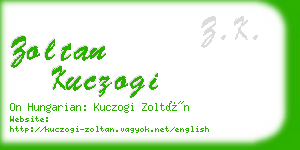 zoltan kuczogi business card